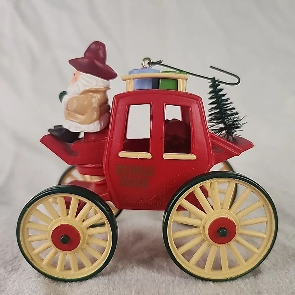 Hallmark Ornament 1988 Kringle Koach Here Comes Santa Series Xmas Stagecoach